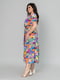 Різнокольорова сукня А-силуету в принт з коротким рукавом | 6845365 | фото 4