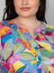 Різнокольорова сукня А-силуету в принт з коротким рукавом | 6845365 | фото 7