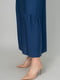 Синяя лляная широкая юбка со сборкой | 6845380 | фото 7