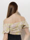 Жіноча коротка блуза S жовтий Divоn ЦБ-00219014 | 6840895 | фото 3