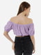 Жіноча коротка блуза S бузковий Divоn ЦБ-00219017 | 6840898 | фото 3