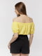 Жіноча коротка блуза S жовтий Divоn ЦБ-00219019 | 6840900 | фото 3