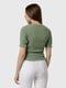 Жіноча блуза жатка з коротким рукавом XS-S м'ятний Busem ЦБ-00219038 | 6840901 | фото 3
