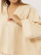 Жіноча блуза оверсайз S бежевий Yuki ЦБ-00219288 | 6840904 | фото 2