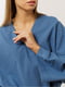 Жіноча блуза оверсайз S синій Yuki ЦБ-00219290 | 6840905 | фото 2