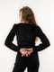 Жіноча блуза з довгим рукавом слім S чорний REYON ЦБ-00233093 | 6840916 | фото 2