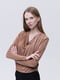 Жіноча блуза з довгим рукавом S бронзовий TILLE ЦБ-00233759 | 6840918 | фото 2