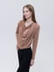 Жіноча блуза з довгим рукавом S бронзовий TILLE ЦБ-00233759 | 6840918 | фото 3