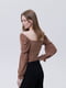 Жіноча блуза з довгим рукавом L бронзовий TILLE ЦБ-00233767 | 6840922 | фото 4