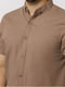 Чоловіча сорочка з коротким рукавом S бежевий Figo ЦБ-00218776 | 6841313 | фото 2