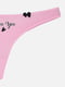 Жіночі трусики-стрінги Donella ЦБ-00220514 S Рожевий | 6841525 | фото 2