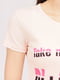 Жіноча футболка S пудровий Brands ЦБ-00192028 | 6841699 | фото 3