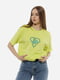 Жіноча футболка оверсайз S лимонний Dias ЦБ-00218103 | 6841712