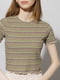 Жіноча футболка слім S жовтий Divоn ЦБ-00219006 | 6841727