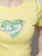 Жіноча коротка футболка L жовтий Divоn ЦБ-00219009 | 6841728 | фото 2