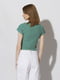Жіноча футболка слім M зелений Divоn ЦБ-00219010 | 6841729 | фото 3