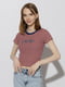 Жіноча футболка слім M бордовий Divоn ЦБ-00219011 | 6841730