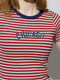 Жіноча футболка слім M бордовий Divоn ЦБ-00219011 | 6841730 | фото 2