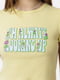 Жіноча коротка футболка XL жовтий Busem ЦБ-00219042 | 6841734 | фото 2