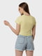 Жіноча коротка футболка XL жовтий Busem ЦБ-00219042 | 6841734 | фото 3