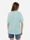 Жіноча футболка оверсайз S бірюзовий Yuki ЦБ-00219232 | 6841754 | фото 3