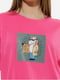 Жіноча футболка оверсайз M фуксія Yuki ЦБ-00219240 | 6841760 | фото 2