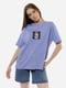 Жіноча футболка оверсайз M бузковий Yuki ЦБ-00219241 | 6841761