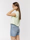 Жіноча коротка футболка S салатовий SO SWEET ЦБ-00219342 | 6841777 | фото 3