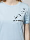 Жіноча футболка регуляр L блакитний Yuki ЦБ-00216234 | 6841799 | фото 2