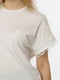 Жіноча футболка слім S молочний Crep ЦБ-00216946 | 6841805 | фото 2