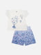 Костюм з шортами для дівчинки 104 білий WEST KIDS ЦБ-00219560 | 6841927