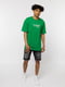 Чоловіча футболка оверсайз S зелений Troy Life ЦБ-00219862 | 6842255 | фото 2