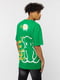 Чоловіча футболка оверсайз S зелений Troy Life ЦБ-00219871 | 6842263