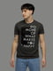Чоловіча футболка регуляр M темно-сірий Yuki ЦБ-00216039 | 6842288