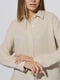Жіноча сорочка з довгим рукавом S бежевий Madmext ЦБ-00218976 | 6842775 | фото 3