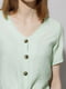 Жіноча сорочка з коротким рукавом S м'ятний TubaExport ЦБ-00219062 | 6842782 | фото 2