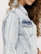 Жіноча джинсова куртка S блакитний Yuki ЦБ-00219139 | 6843877 | фото 2