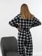 Жіноча піжама M чорний Lindros ЦБ-00233217 | 6844201 | фото 5