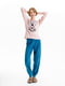 Жіноча піжама L пудровий Lindros ЦБ-00233218 | 6844202