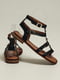Черные кожаные сандалии | 6845570 | фото 3