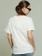 Біла бавовняна футболка з принтом | 6845578 | фото 4