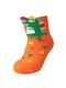 Шкарпетки оранжеві зимові в принт | 6845997