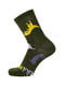 Шкарпетки бавовняні кольору хакі з принтом | 6846082