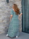Сукня зелена зі штапелю | 6847032 | фото 2
