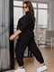 Чорний лляний костюм: кофта та штани | 6847053 | фото 4