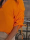 Блуза помаранчевого кольору з рукавом на зав’язках | 6846371 | фото 2