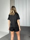 Піжама чорна: сорочка та шорти | 6846451 | фото 5