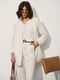 Мусліновий костюм-трійка молочного кольору: жакет, жилет та штани | 6846683 | фото 8