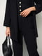 Мусліновий чорний костюм-трійка: жакет, жилет та штани | 6846685 | фото 8