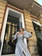 Муслінова біла сукня-міді в квітковий принт зі шнурівкою на спинці | 6846751 | фото 4